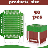 50Pcs Football Party Favors & Supplies Paper Food Tray Disposable