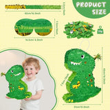 Small Dinosaur Pinata T Rex Green Gold with a Blindfold a Bat and
