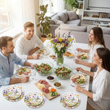 60 Pcs Wildflower Paper Plates Wildflower Spring Easter Party