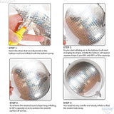 KatchOn, Large Silver Disco Ball Balloons - 22 Inch, Pack of 6 -