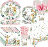 452 Pcs Safari Birthday Party Supplies Include Jungle Theme Paper