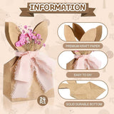Affrolling 24 Set Boho Bow Easter Bunny Party Favor Bags DIY Bunny