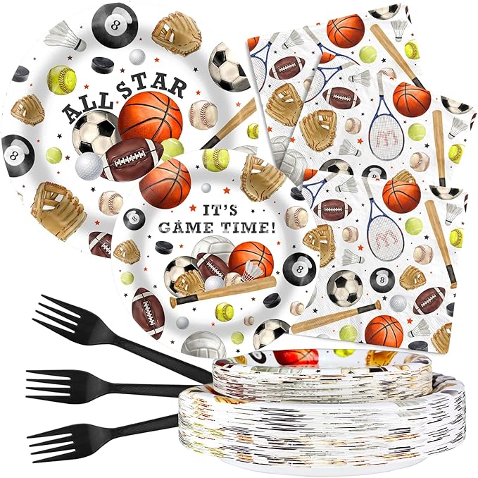 All Star Sports Party Supplies Serves 20 Sports Birthday Party