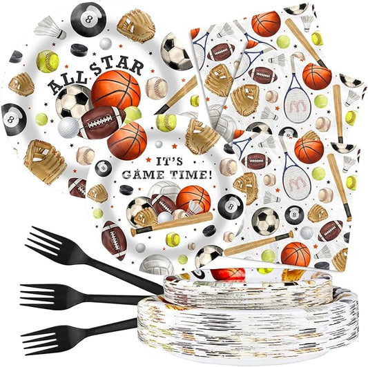 All Star Sports Party Supplies Serves 20 Sports Birthday Party