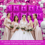 Hot Pink Square Foil Balloons 25 Pcs Metallic Hot Pink Balloons Wall