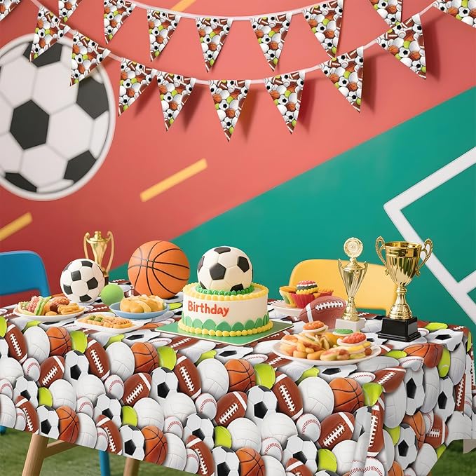 Sports Themed Party Pack 2 Pack Boys Birthday Decorations Disposable