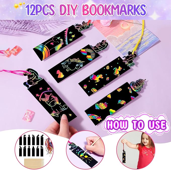 184Pcs Unicorn Party Favors Unicorn Birthday Party Supplies for