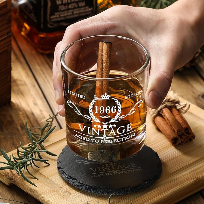 60th Birthday Gifts for Men Whiskey Glass Set 60th Birthday