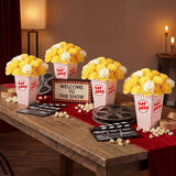 8 Sets 204 Pcs Movie Night Popcorn Centerpieces for Table Carnival