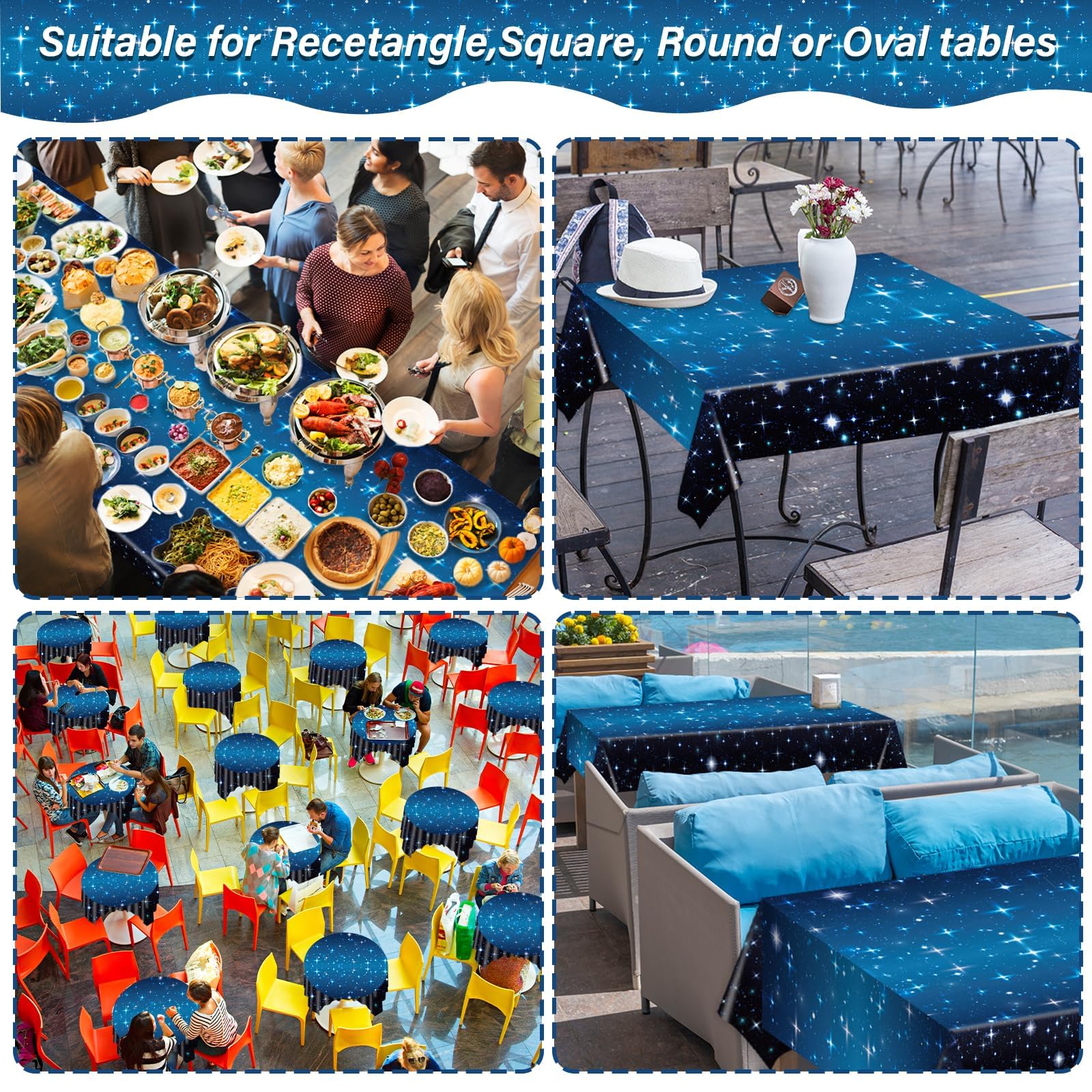 Space Galaxy Party Decoration Tablecloth Roll 1200 x 52