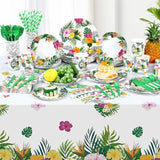 452 Pcs Hawaiian Party Decorations Tropical Luau Paper Plates