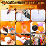 2 Set Halloween Balloon Column Stand Kit with Cat Head Scary Pumpkin