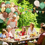 60pcs Safari Balloons, Sage Green Coffee Brown Light Brown Nude Sand