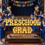 13 Pcs Preschool Graduation Decorations Preschool Grad Letter LED