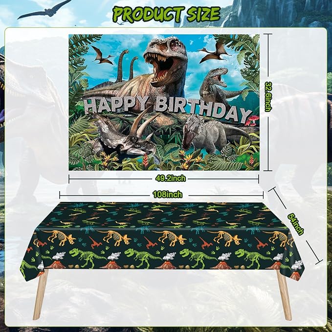 Dinosaur Birthday Party Decorations Kit for Boys Dino Party Supplies