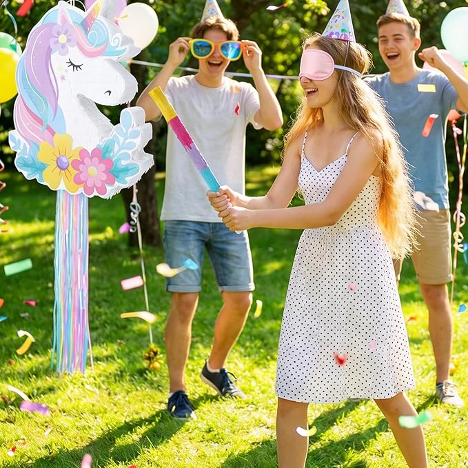Unicorn Piñata Unicorn Party Supplies Piñata Bundle with Hair Clip