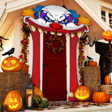Tiamon Halloween Clown Door Banners Creepy Carnival Decorations Scary