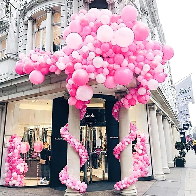 PartyWoo Pink Balloons 100pcs Different Sizes of 36 18 12 10 5 Inch