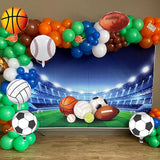 Sports Balloon Arch Garland Kit 115Pcs Sports Party Baseball Soccer