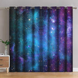 Jekeno Galaxy Blackout Curtain Outer Space Nebula Universe Stars