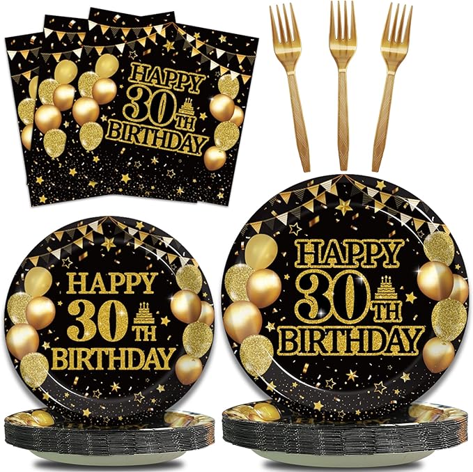 96Pcs 30th Birthday Party Tableware Set Back in 1996 Birthday Party