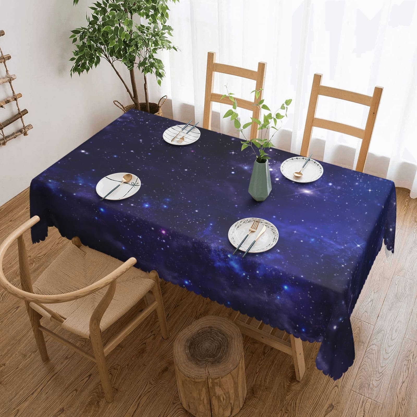 Galaxy Universe Rectangle Tablecloth 60x104 Inch Starry