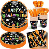 175 Pcs Halloween Tableware Party Supplies Set Serves 25 Spooky