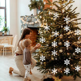 Snowflake Snow White-Silver Christmas Party-Decorations Garland -