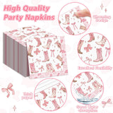 96Pcs Coquette Bow Cowgirl Happy Birthday Party Supplies Western