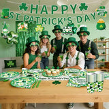 106PCS St Patrick's Day Plates and Napkins Set St Patricks Day