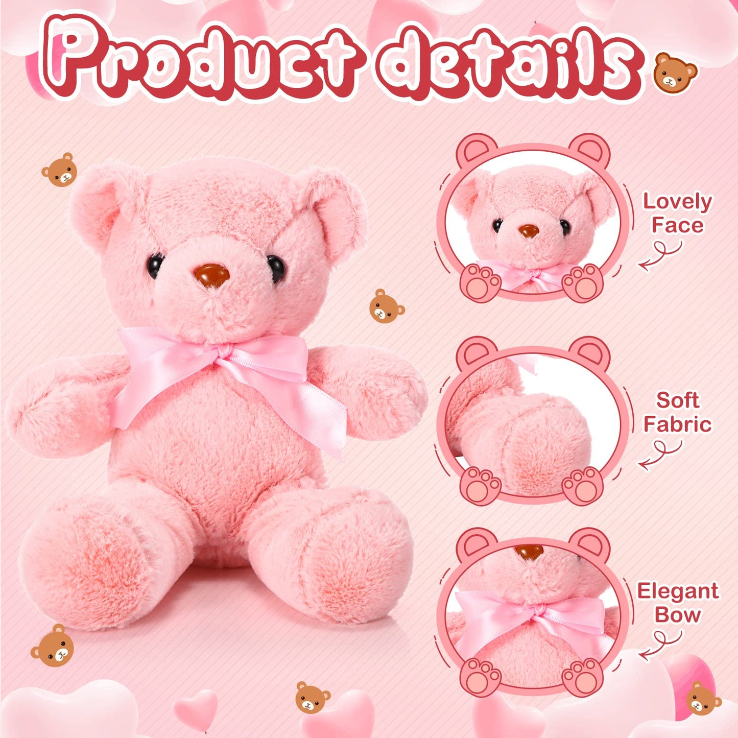 Skylety 10 Pcs 12 Inch Bears Bulk Stuffed Animals Soft Gift Plush