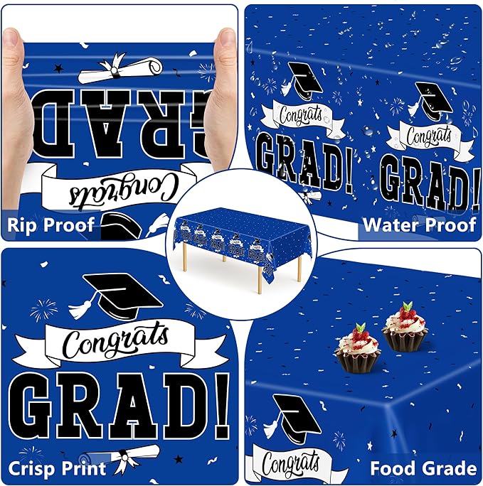 QZYL 2 PCS Graduation Decorations 2026, 108" X 54" Blue Graduation