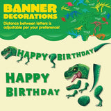145 Piece Dinosaur Birthday Party Supplies with Banner 24 Serves