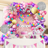 133pcs Pink and Purple Balloon Arch Kit, Light Pink Hot Pink Purple
