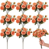 8 Bundles Artificial Peonies Flowers Boho Faux Flowers Arrangements Ar