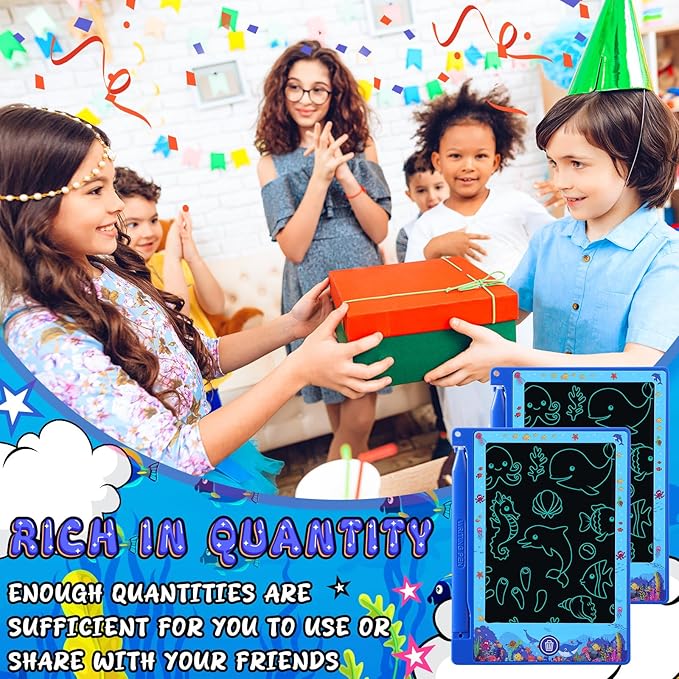 12 Pack Under the Sea Party Favors Lcd Writing Tablet for Kids 4.6
