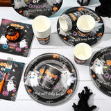 200 Pcs Halloween Baby Shower Paper Plates Cups Napkins Party