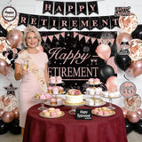 Retirement Party Decorations for Women Rose Gold Retirement Crown