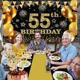 55th Birthday Decorations for Men Women with 55th Birthday Banner