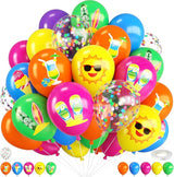 Rainbow Summer Balloons,12 Inch Hot Pink Orange Blue Green Rainbow