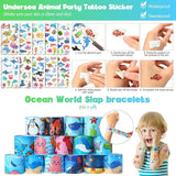 172 Pcs Under the Sea Party Favors Set Include Cup Straw Stamp Clap