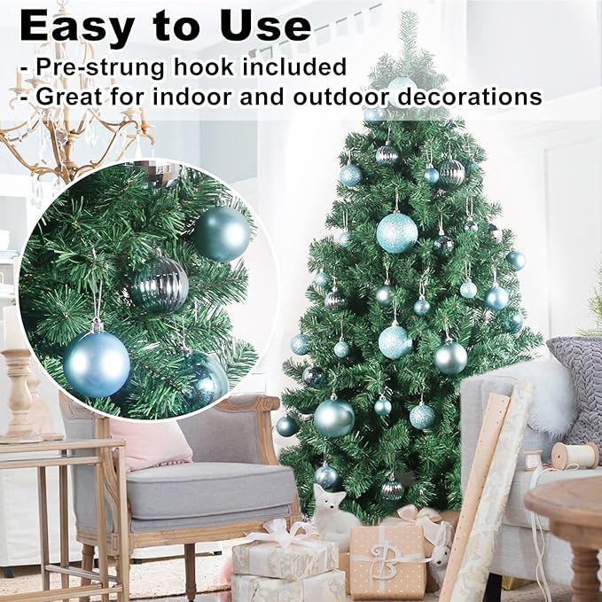 GameXcel 18Pcs Christmas Balls Ornaments for Xmas Tree - Shatterproof