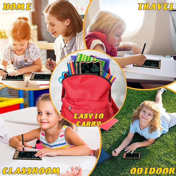 12 Pack Construction Party Favors Mini LCD Writing Tablet for Kids