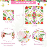 Pink Tropical Luau Party Tableware Supplies 168PCS Hawaiian Plates