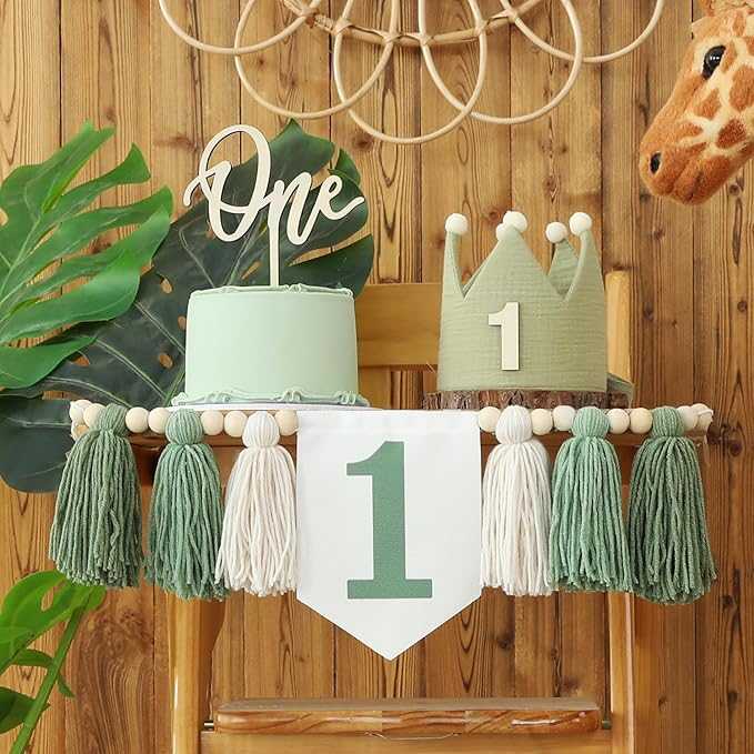 Wild One High Chair Banner For 1st Birthday Party Decorations With