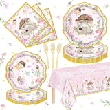 81Pcs Fairy Party Decorations for Girls 1st 2nd Birthday Garden Flower