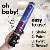Confetti Crown Baby Gender Reveal Confetti Powder Cannon | 12” [PACK