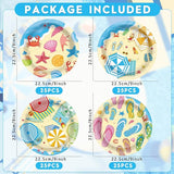 100Pcs Summer Beach Party Plates Hawaiian 9 Inch Dinner Dessert