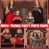24 Designs Movie Party Photo Booth Props Double Sided 11.02 x 5.51''