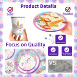 cocomigo 246PCS Unicorn Birthday Decorations Set All in One Party